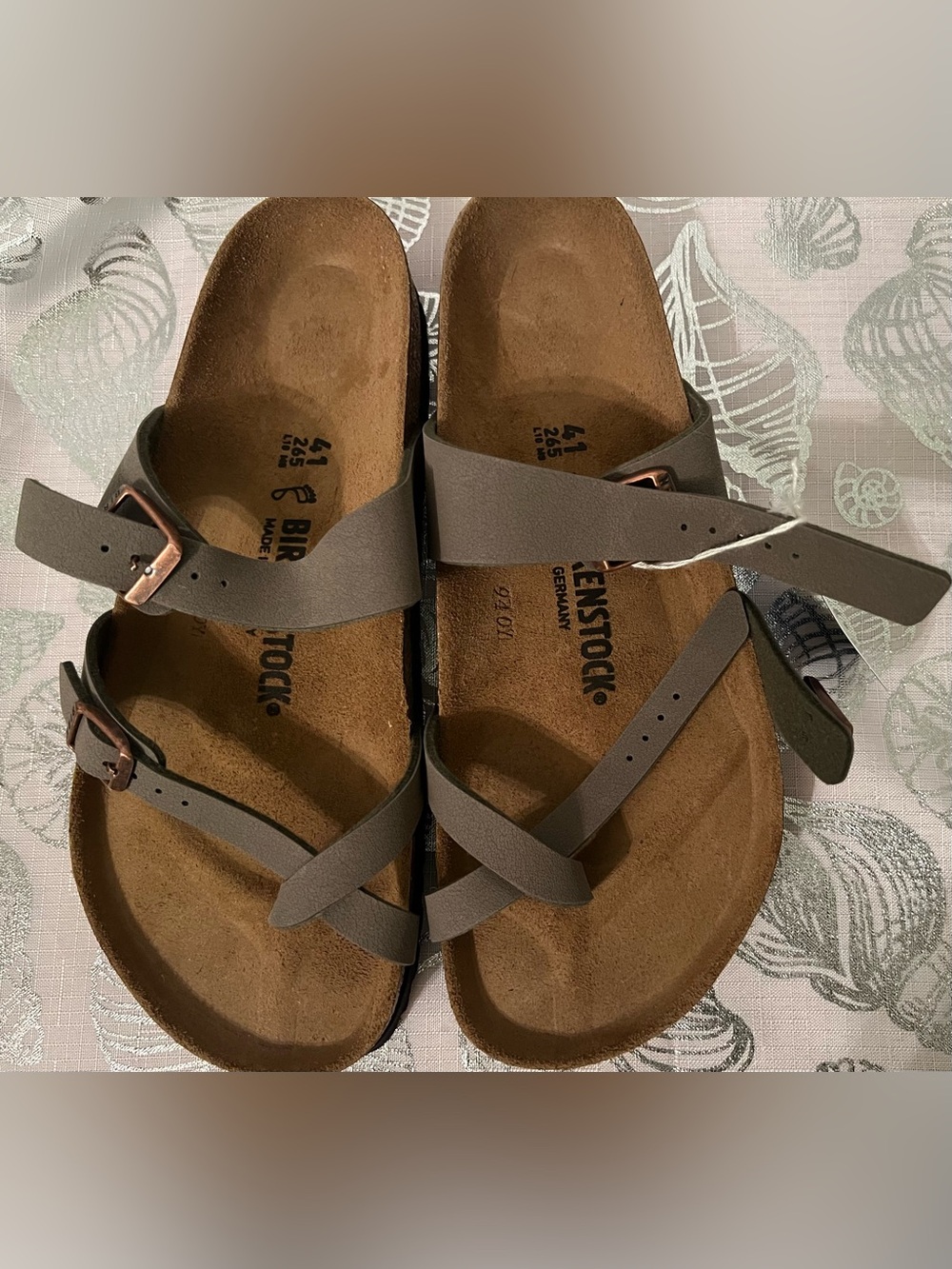 Birkenstock Mayari Birkibuc Women's Sandals Stone Brand New - Picture 4 of 7